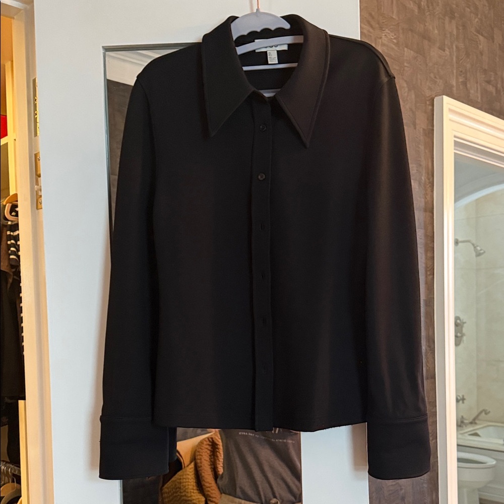 COS Black Crew-Neck Top